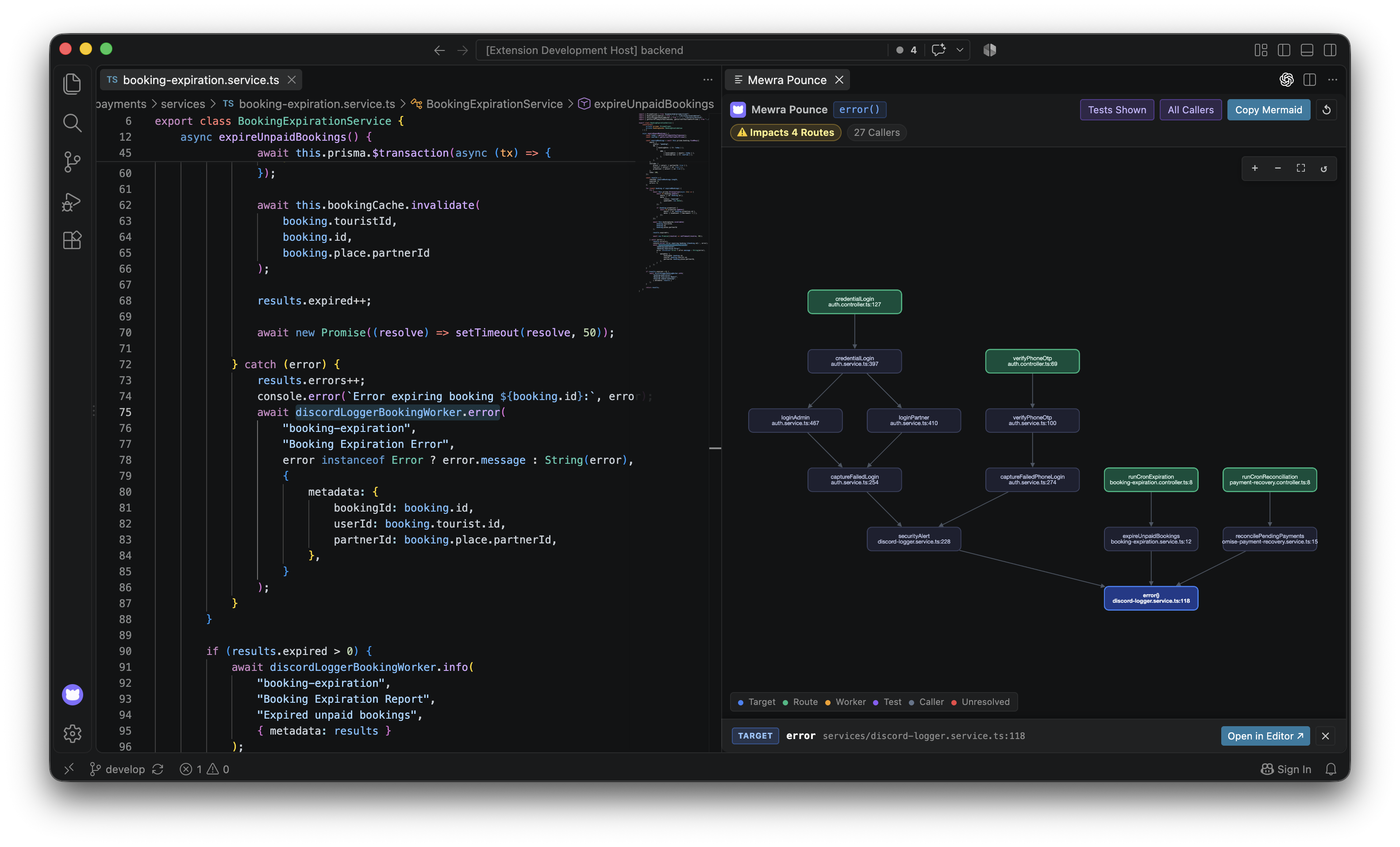Mewra Pounce Reverse Call Hierarchy Preview